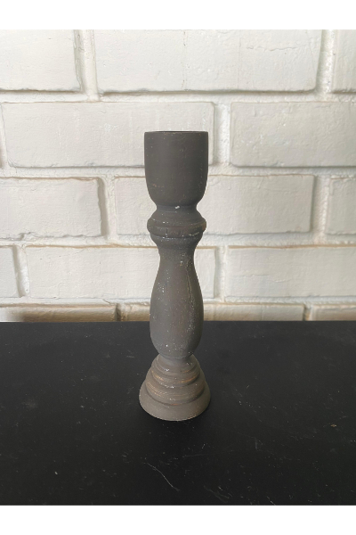 Rustic Candle Holder - Brown 18cm